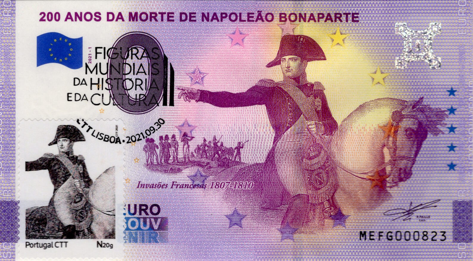 0 € Napoleon Bonaparte - přední strana