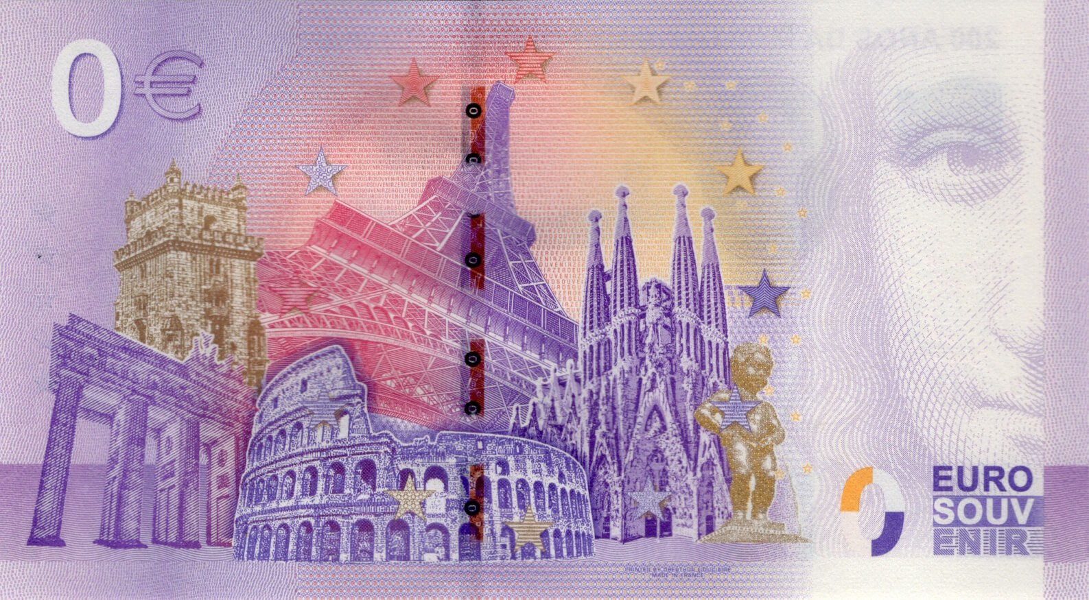 0 € Napoleon Bonaparte - zadní strana