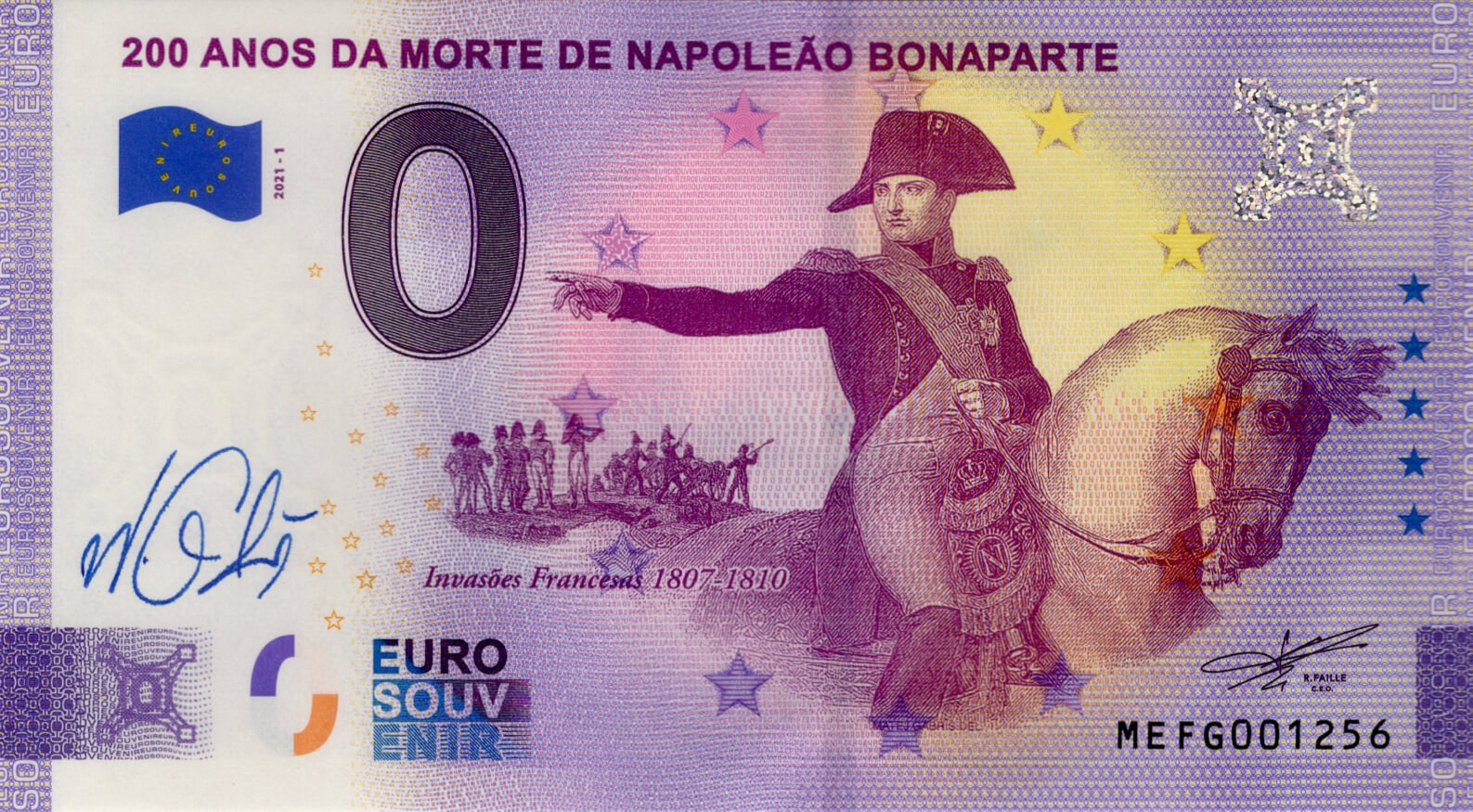 0 € Napoleon Bonaparte - přední strana