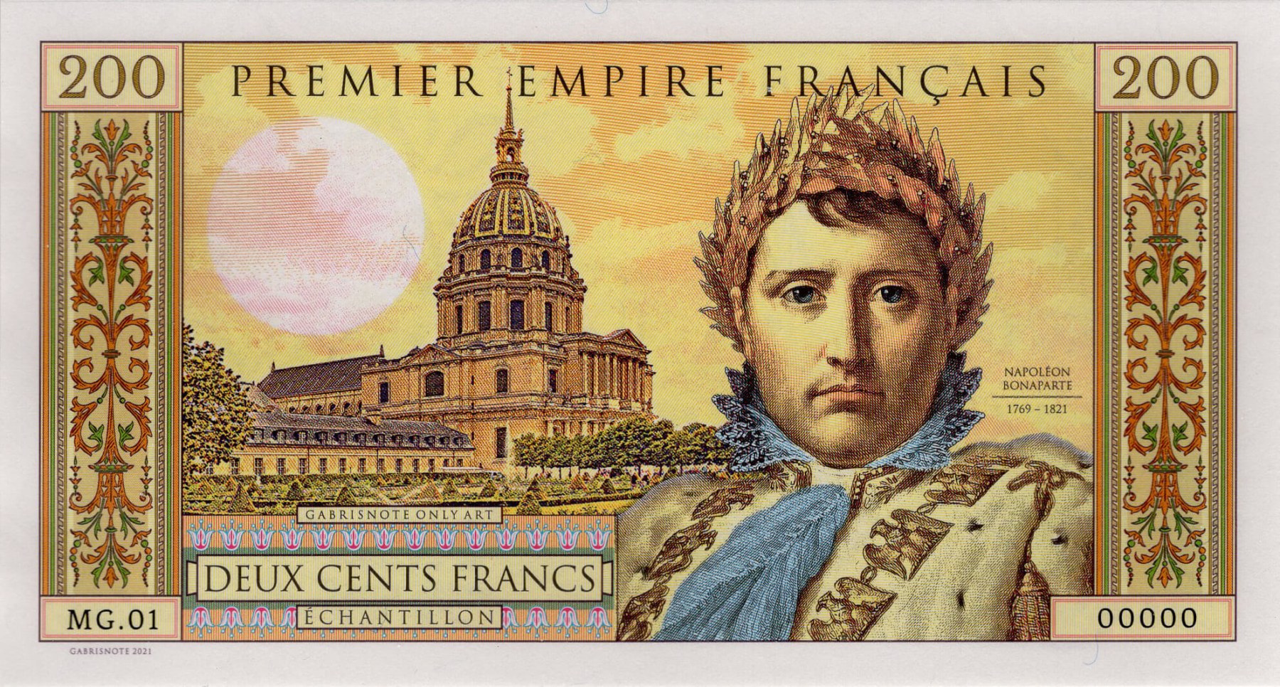 200 francs Napoleon - přední strana
