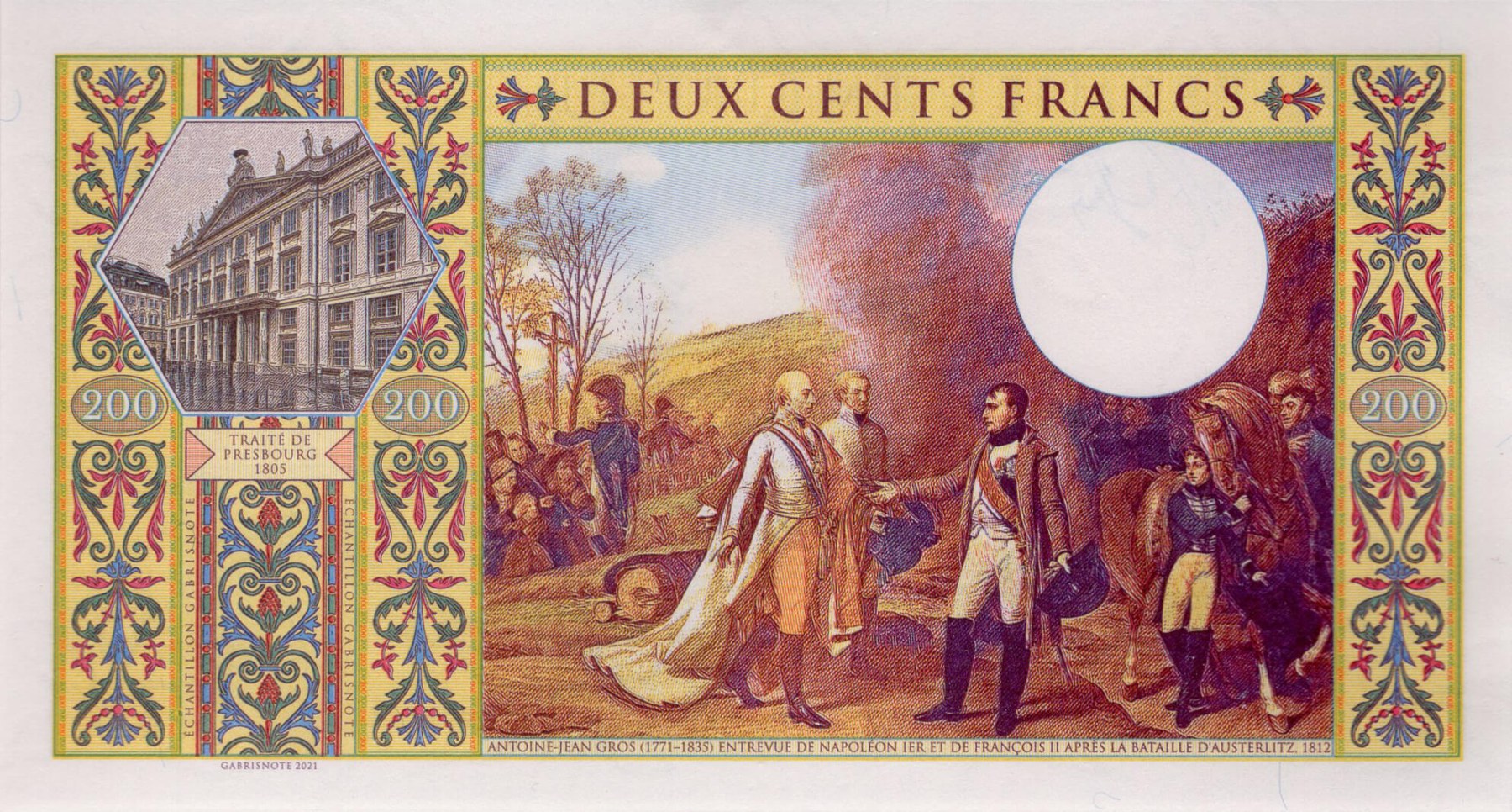 200 francs Napoleon - zadní strana