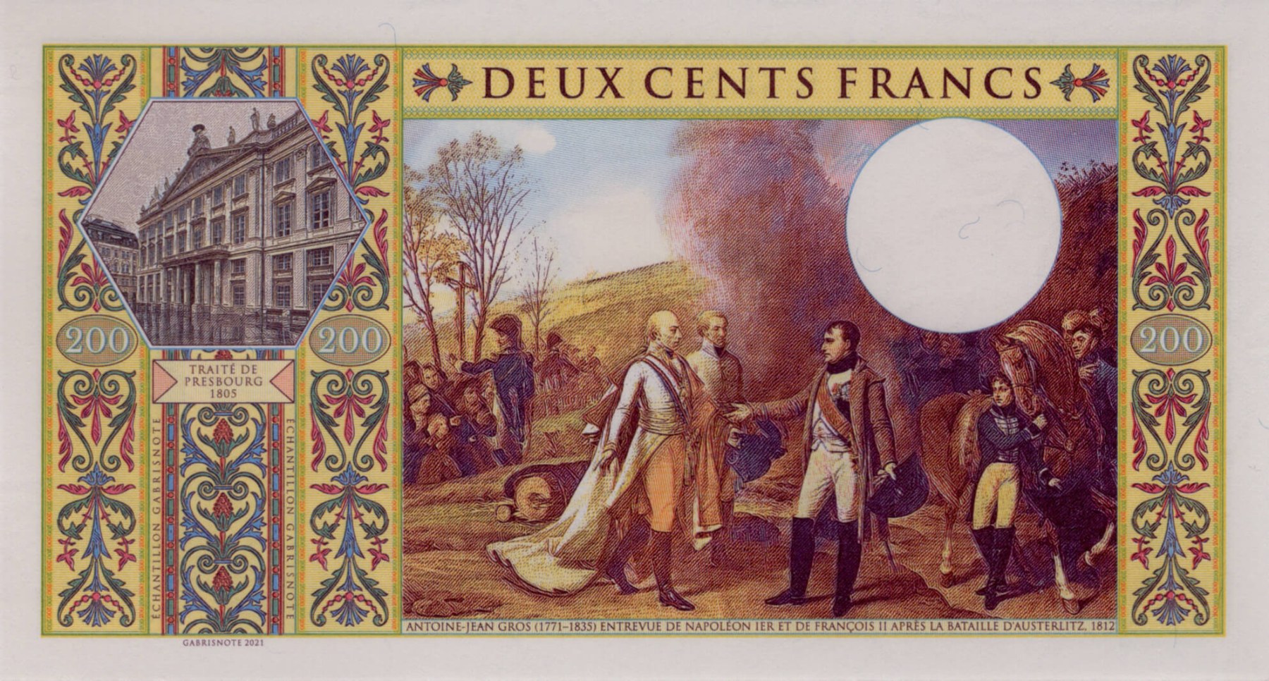 200 francs Napoleon - zadní strana