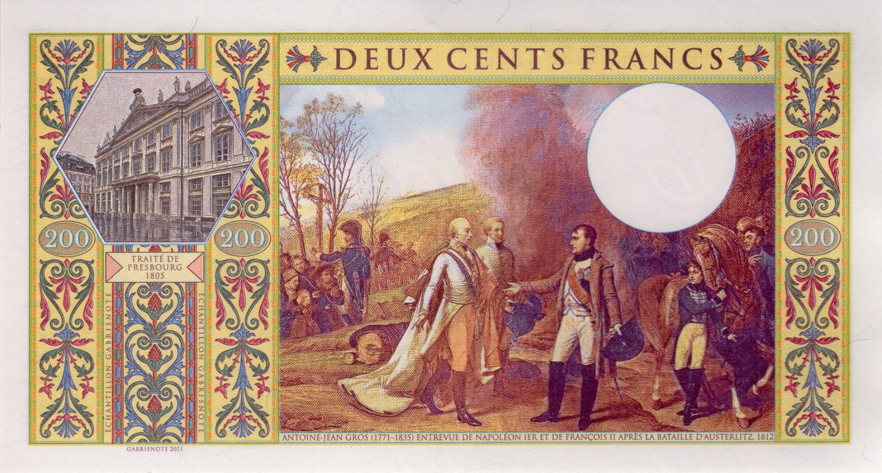 200 francs Napoleon - zadní strana
