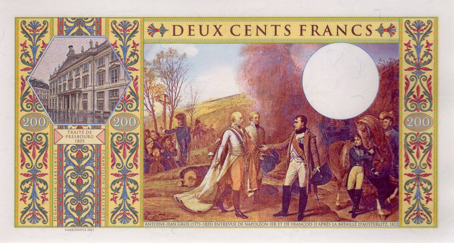 200 francs Napoleon - zadní strana