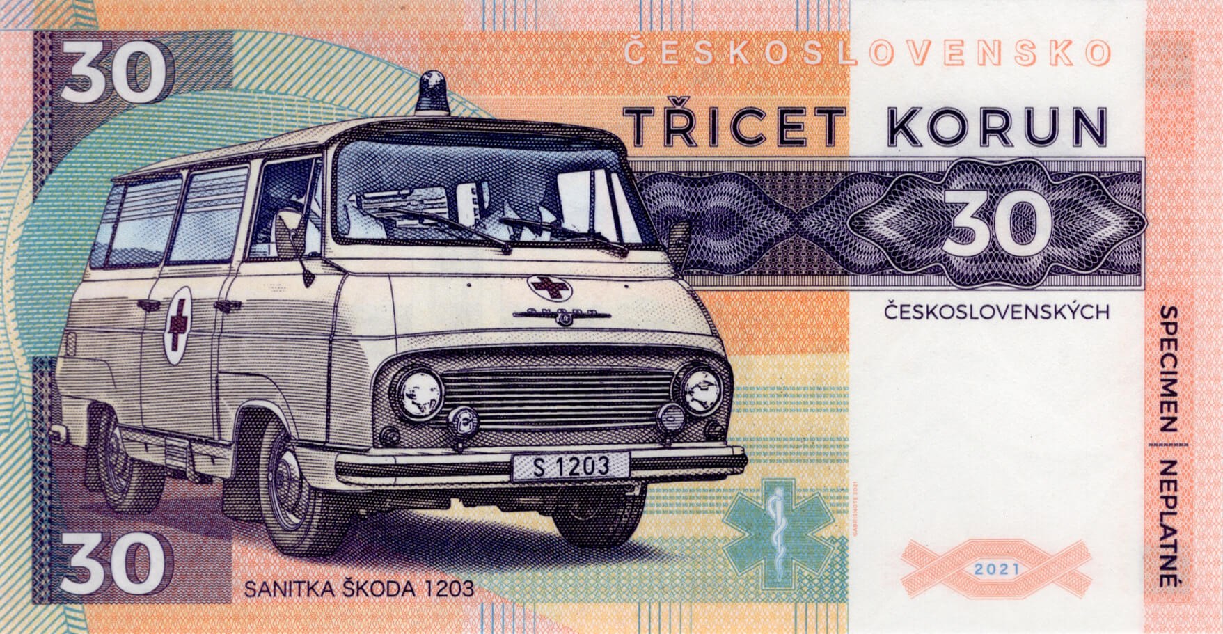 30 korun Sanitka - přední strana
