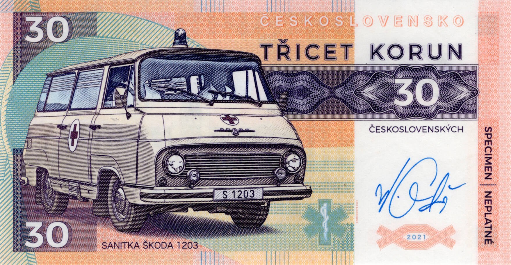30 korun Sanitka - přední strana