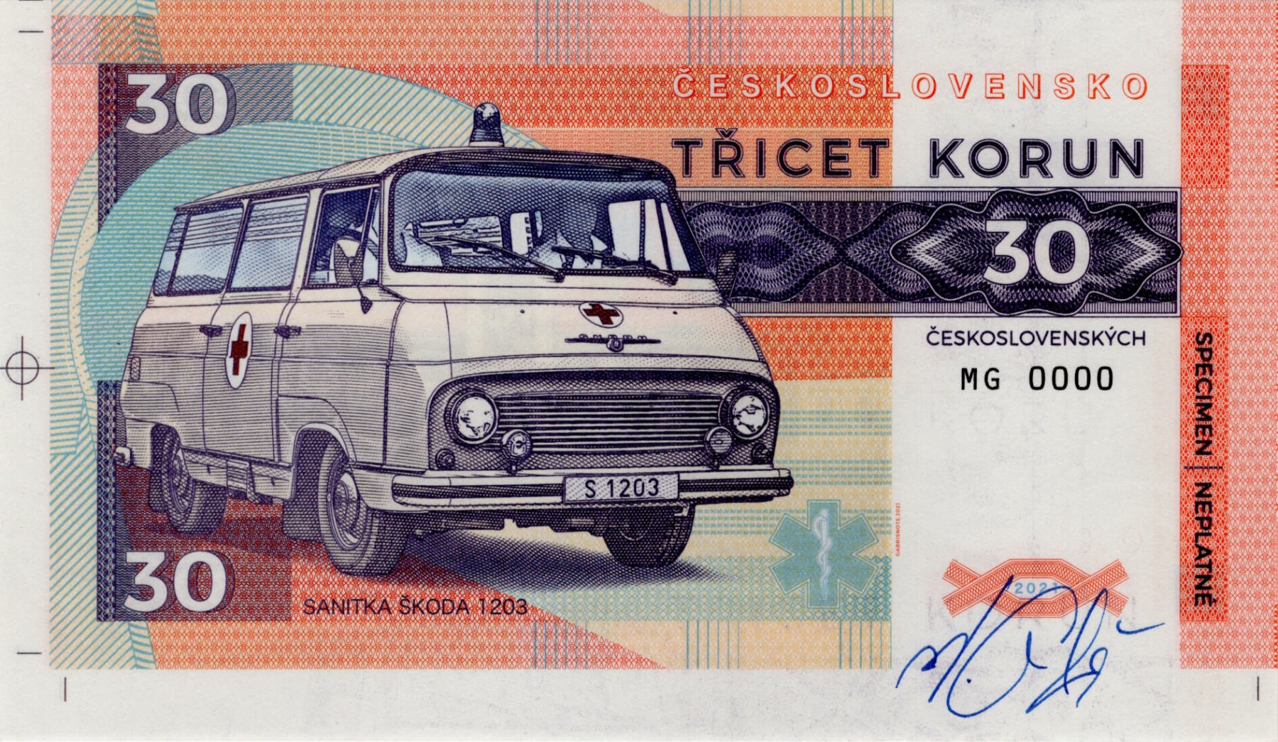 30 korun Sanitka - přední strana