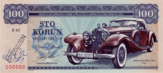 100 korun Zapadlík Mercedes-Benz 540
