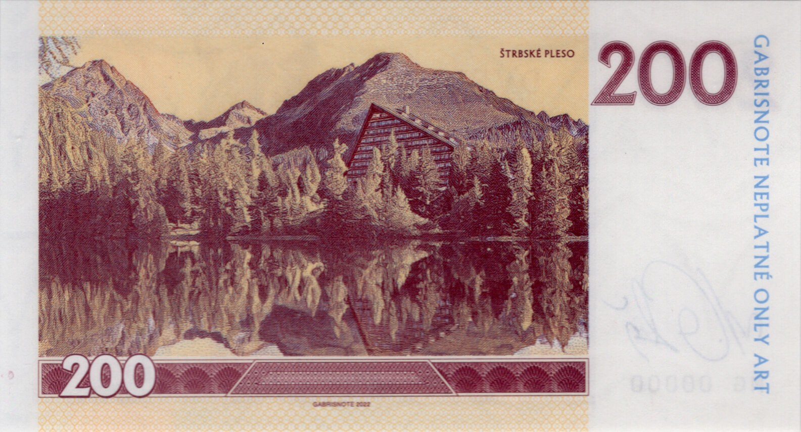 200 Halierov - zadní strana