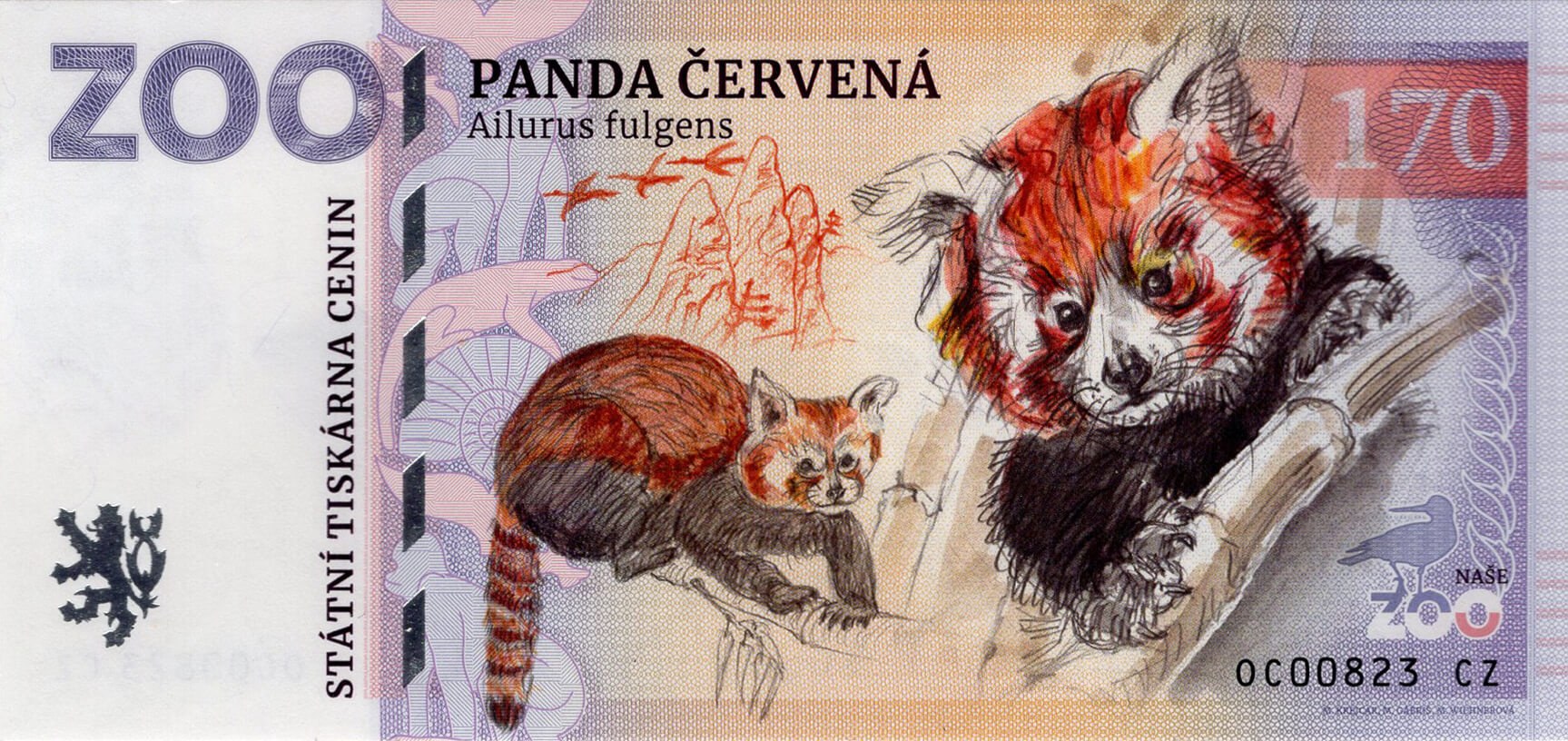 170 Panda červená - přední strana