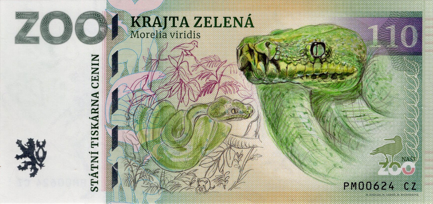 110 Krajta zelená - přední strana