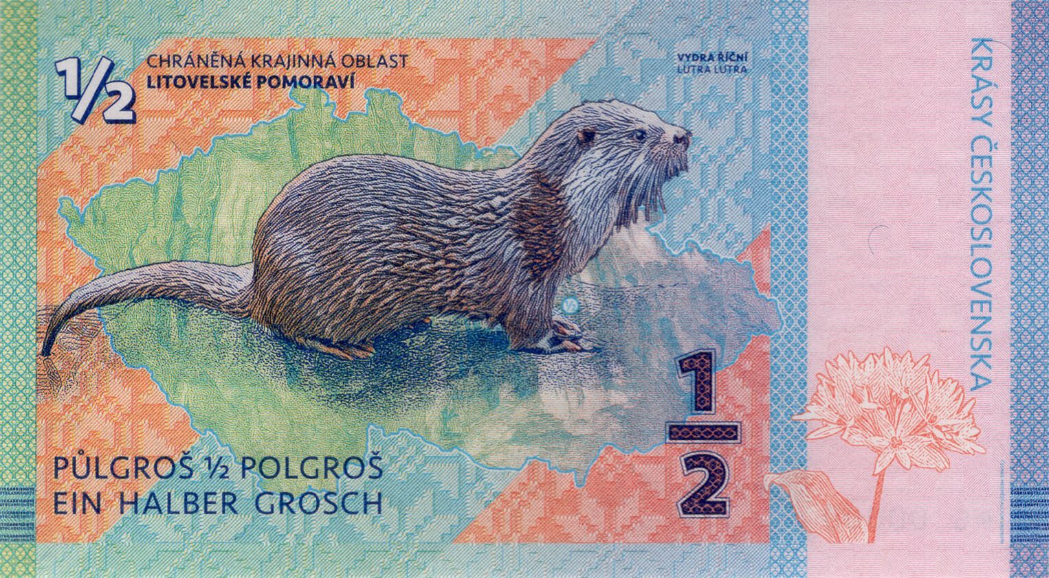 1/2 groš hrady a zámky Československa - zadní strana