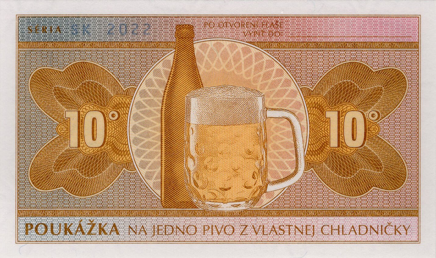 Poukázka na 1 pivo 10° - přední strana