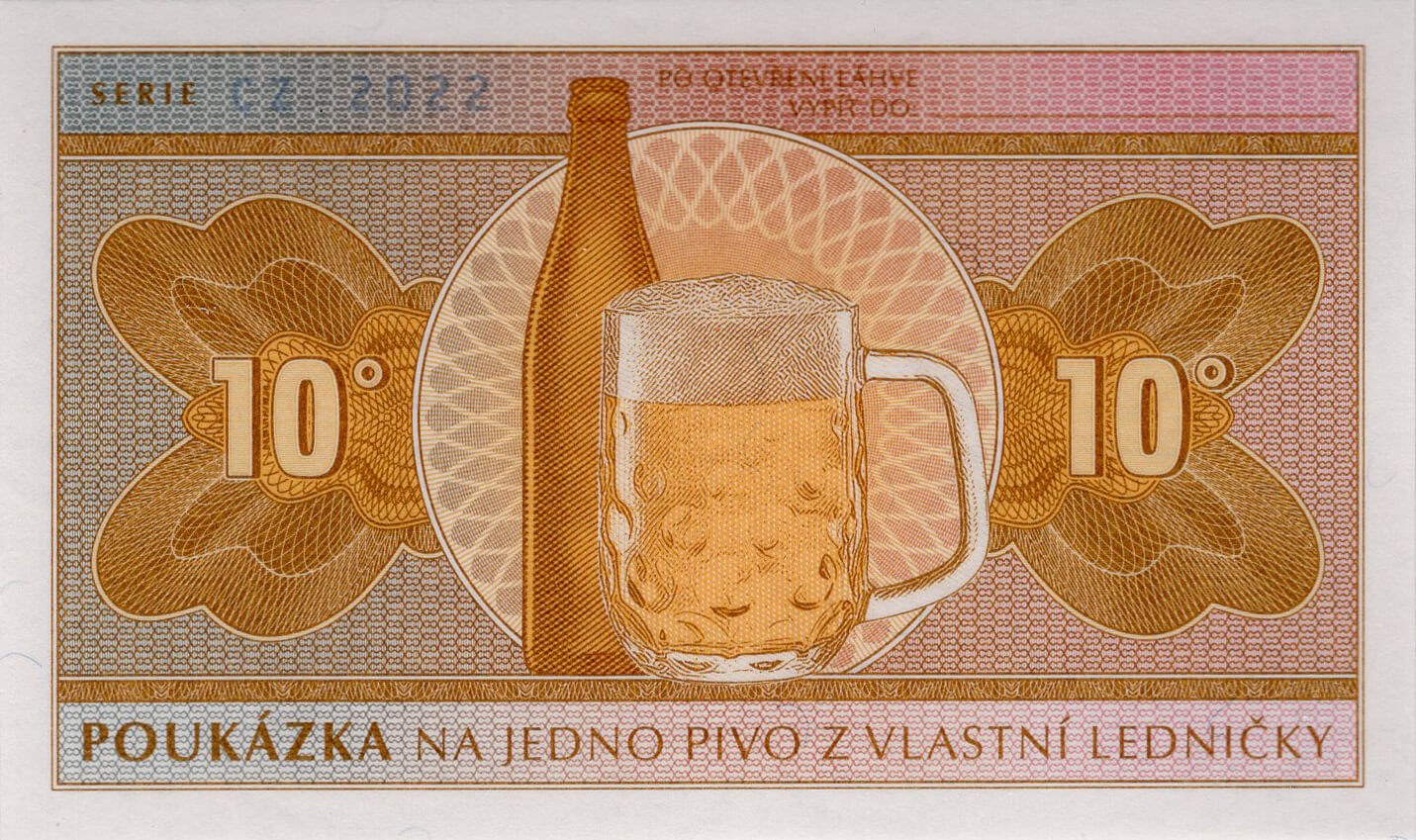 Poukázka na 1 pivo 10° - přední strana