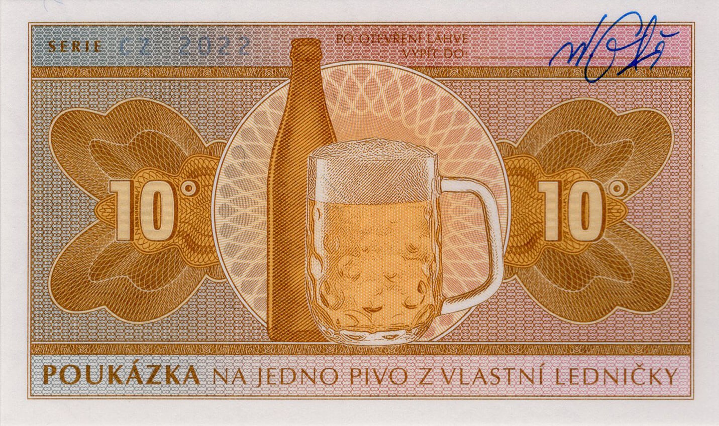 Poukázka na 1 pivo 10° - přední strana
