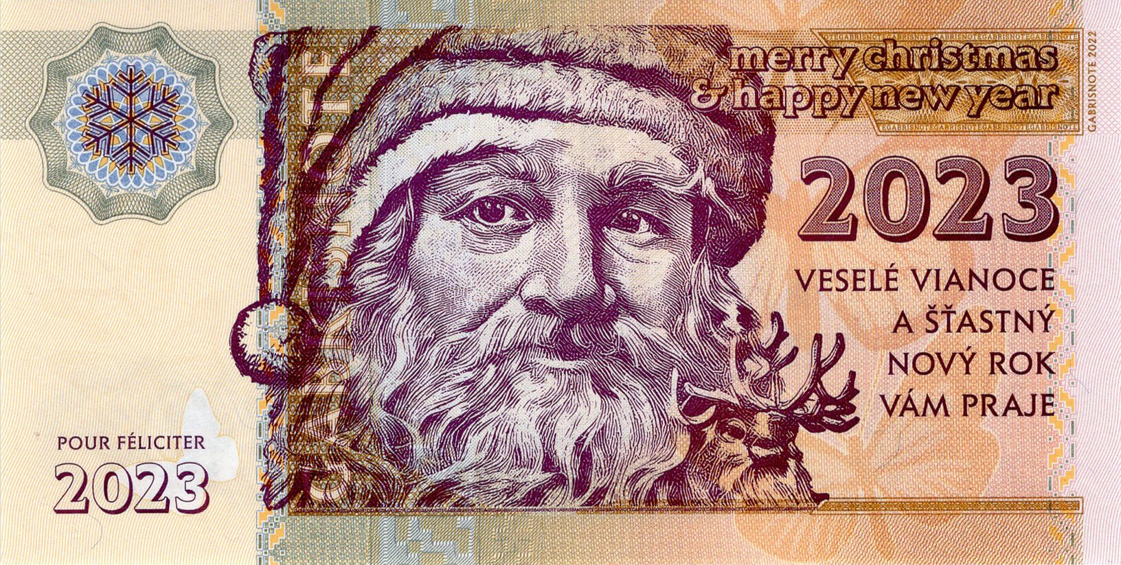 PF novoročenka 2023 - přední strana