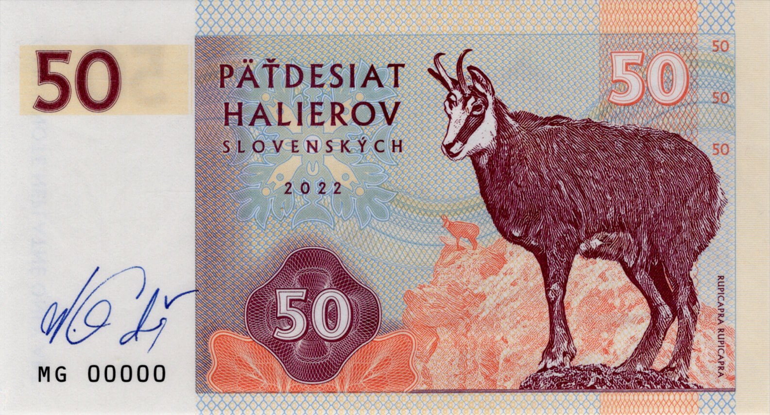 50 Halierov - přední strana