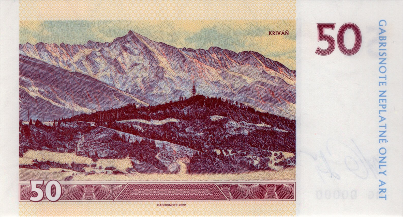 50 Halierov - zadní strana