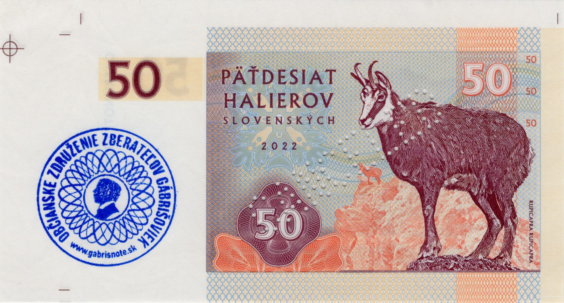 50 Halierov - přední strana