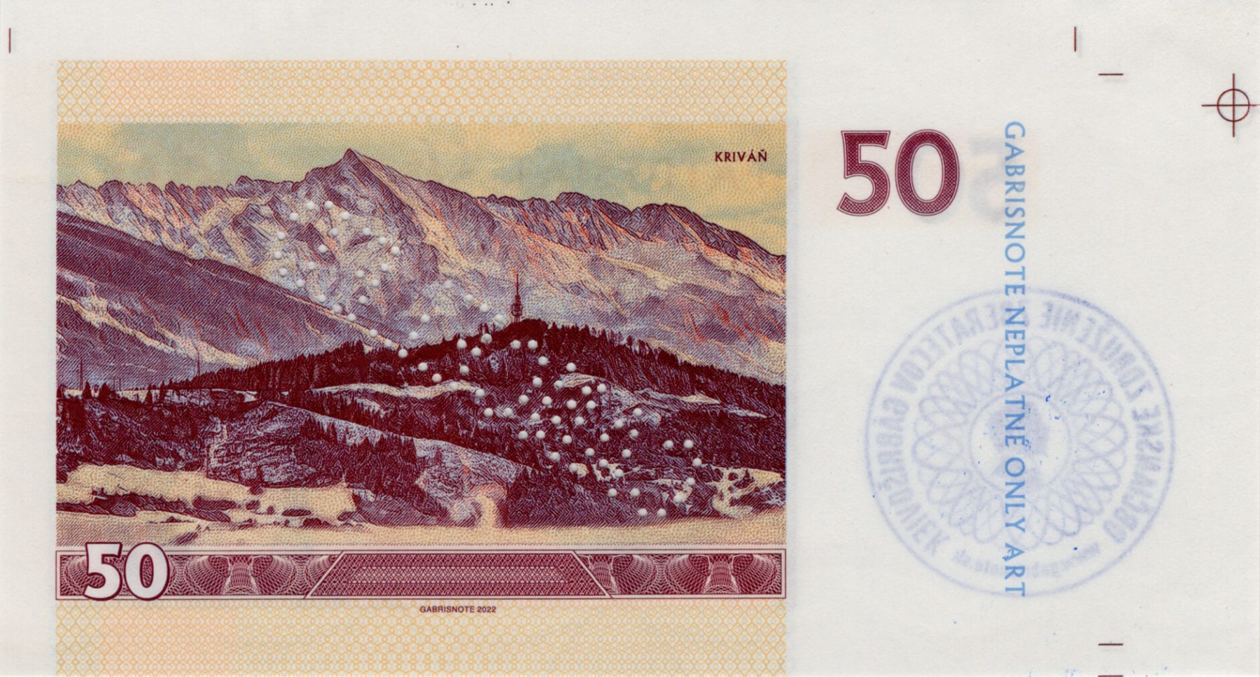 50 Halierov - zadní strana