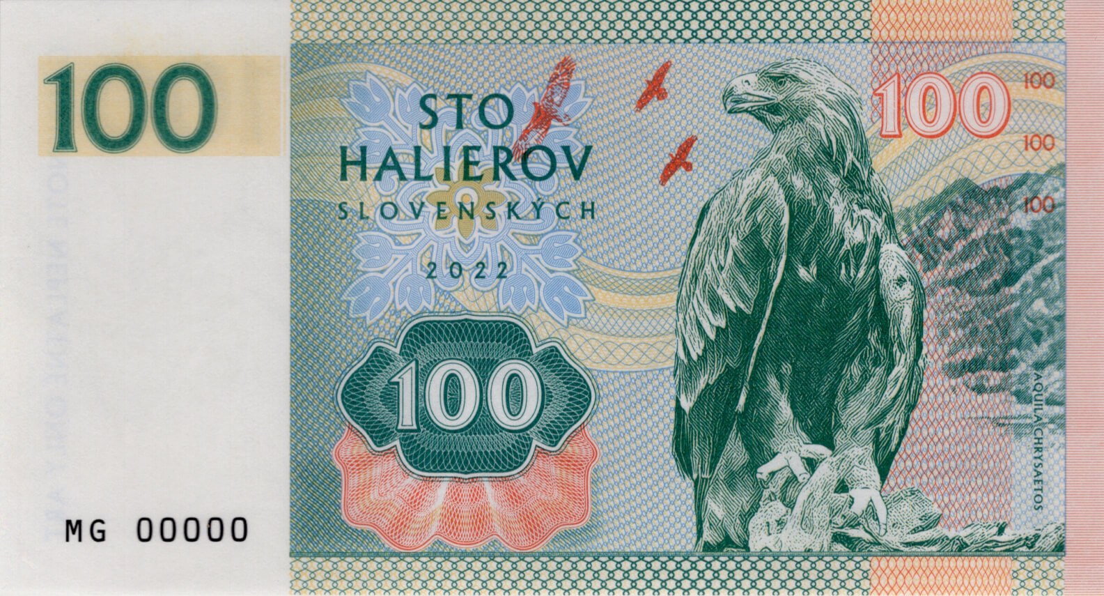 100 Halierov - přední strana