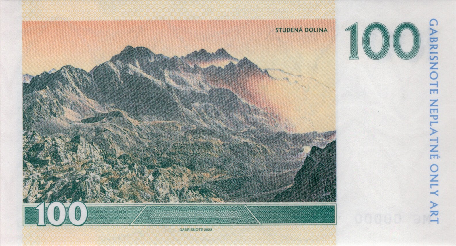 100 Halierov - zadní strana