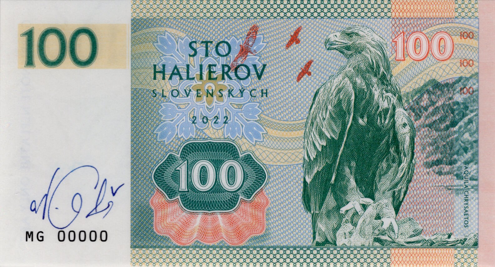 100 Halierov - přední strana