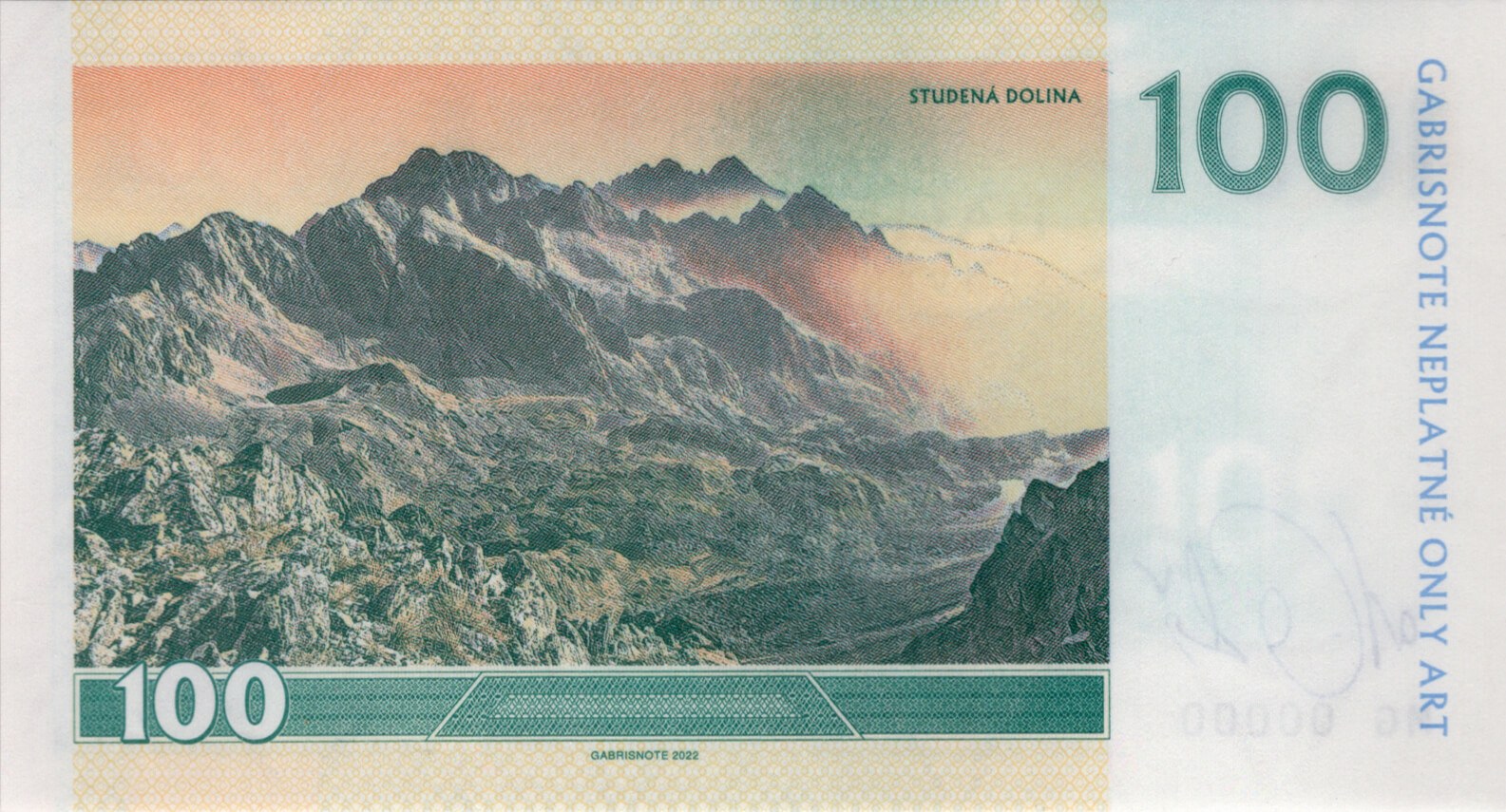 100 Halierov - zadní strana