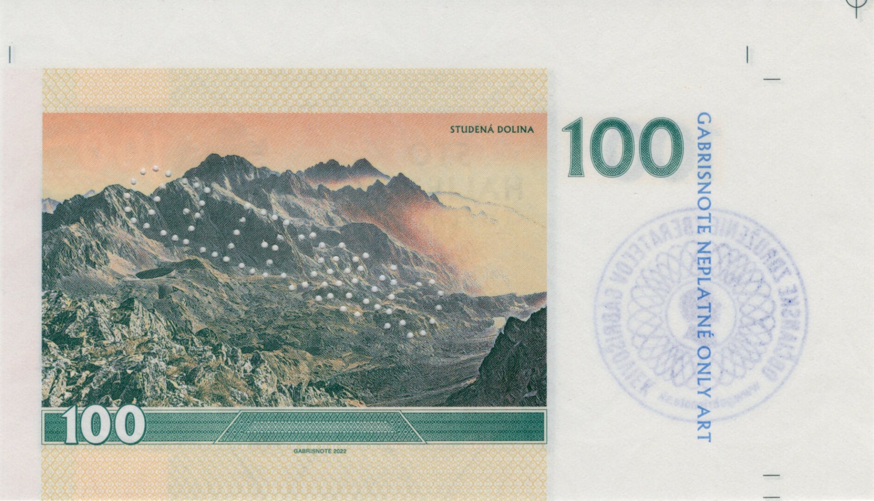 100 Halierov - zadní strana