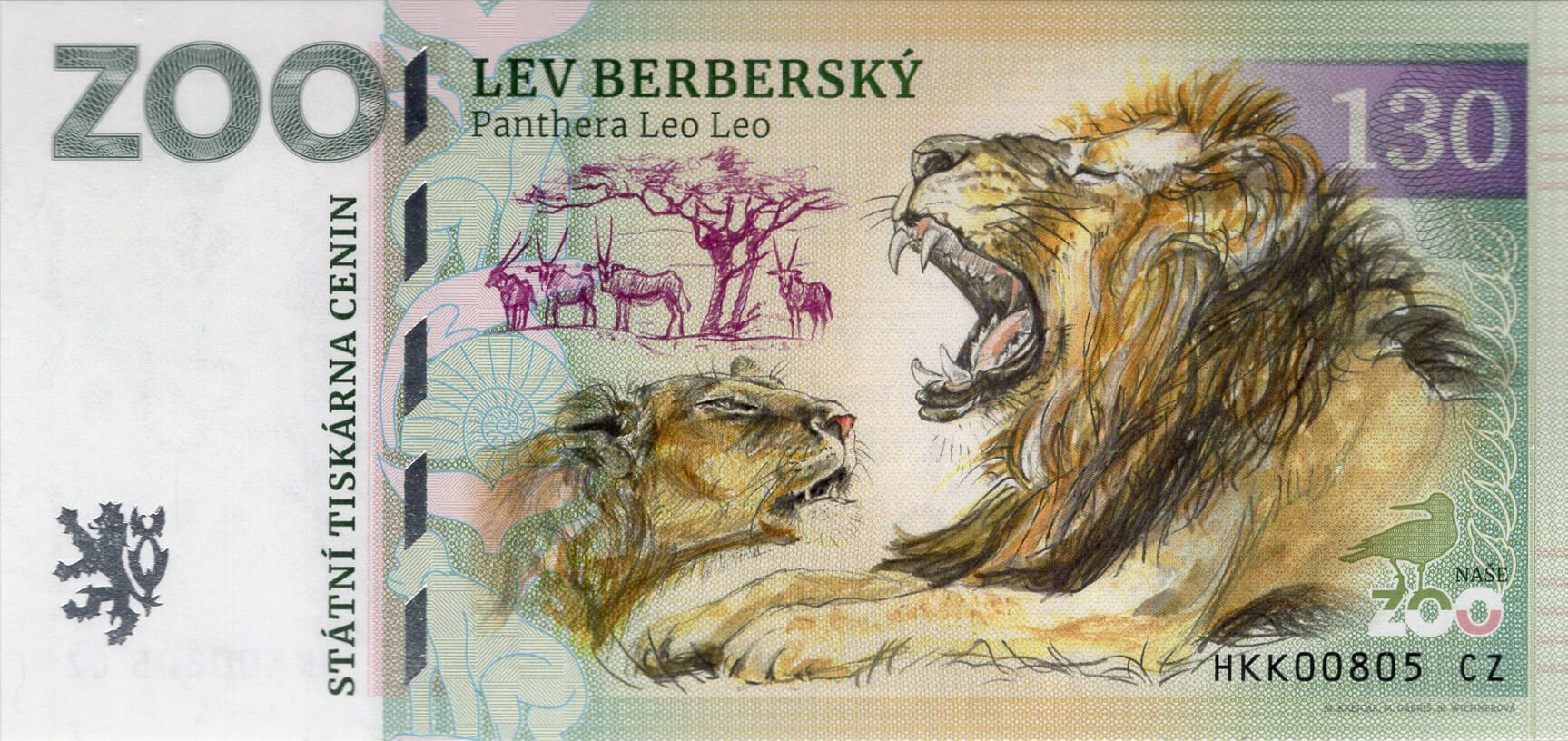 130 Lev berberský - přední strana