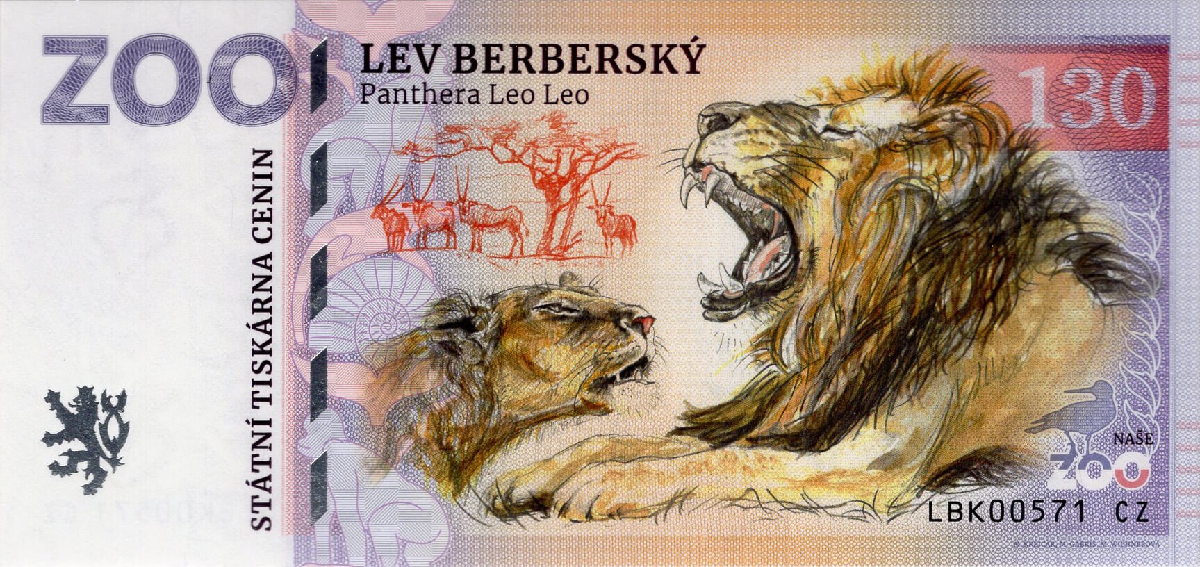 130 Lev berberský - přední strana