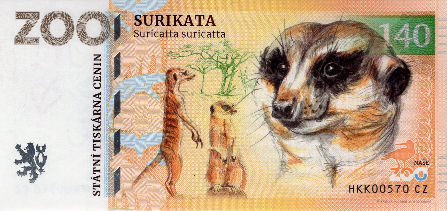 140 Surikata vlnkavá - přední strana