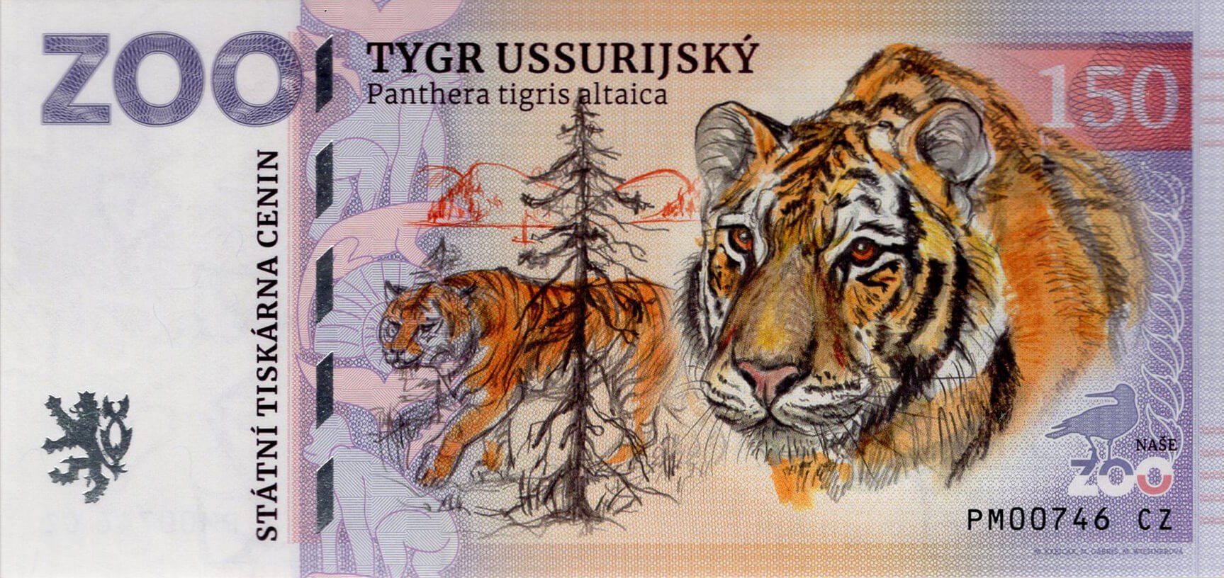 150 Tygr ussurijský - přední strana