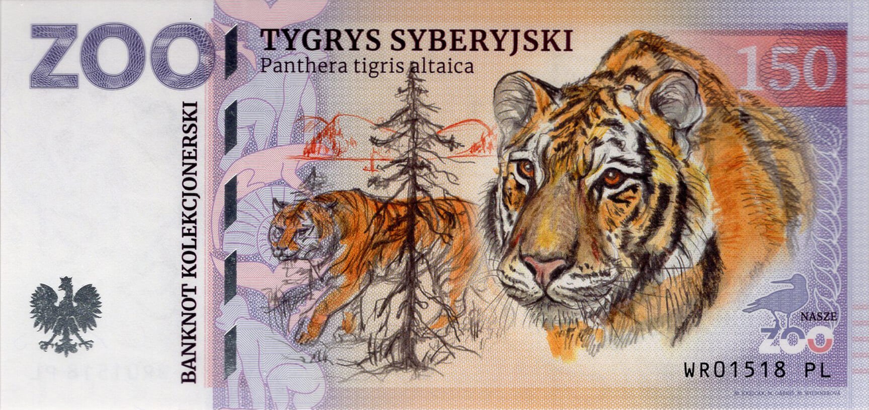 150 Tygr ussurijský - přední strana