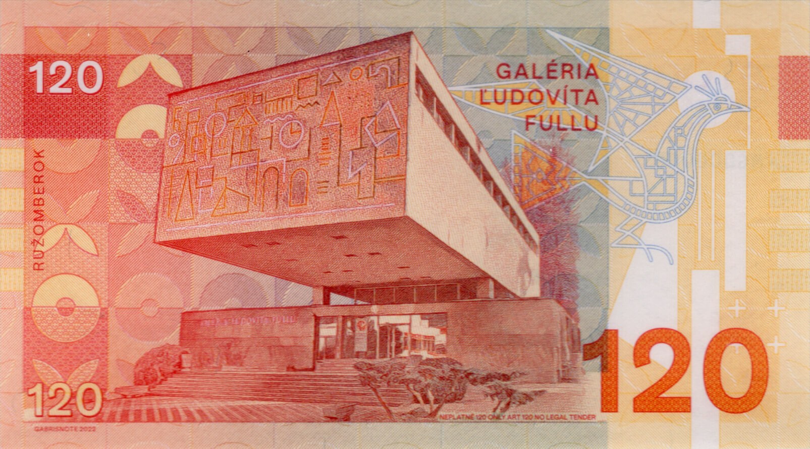 120 korún L. Fulla - zadní strana