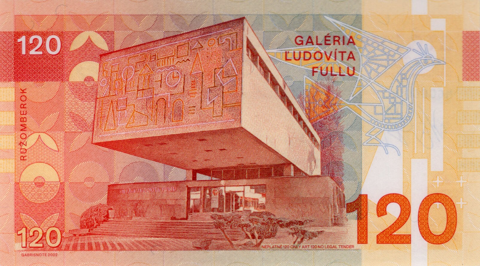 120 korún L. Fulla - zadní strana