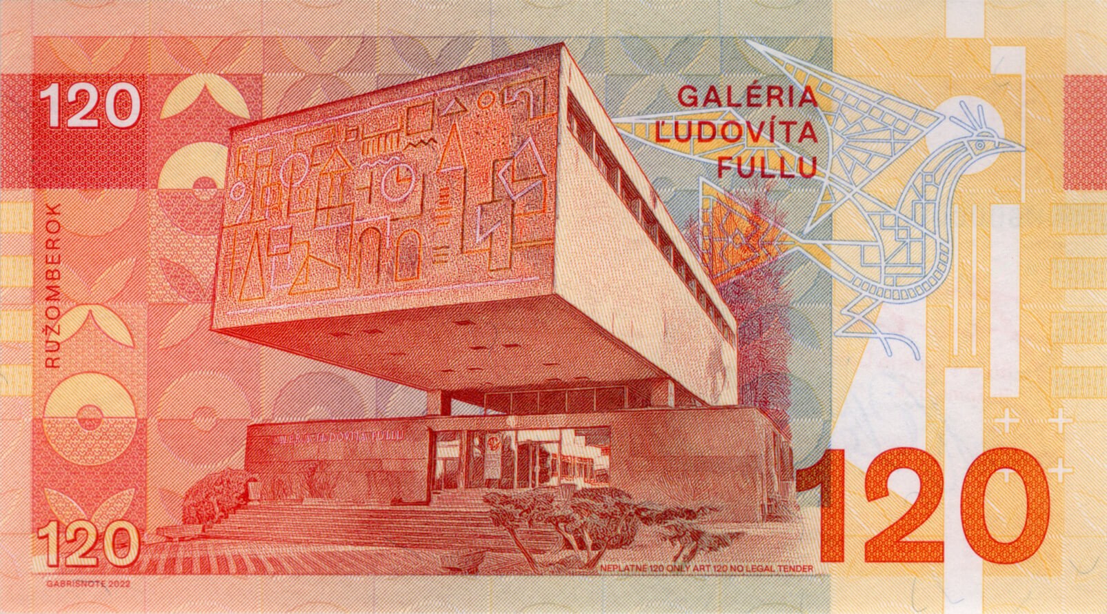 120 korún L. Fulla - zadní strana