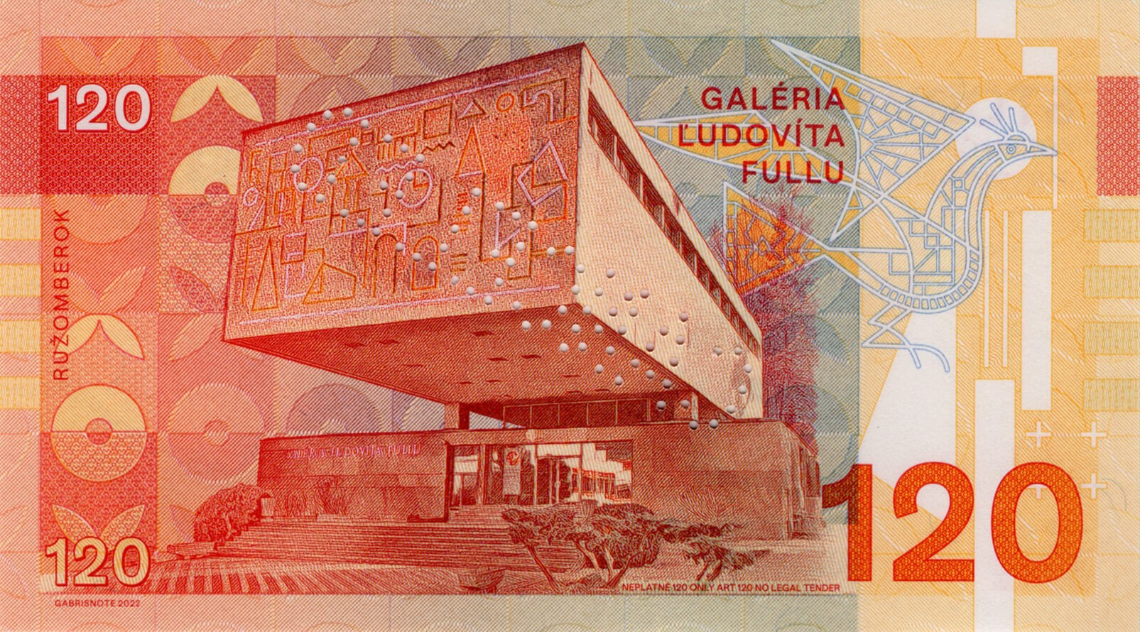 120 korún L. Fulla - zadní strana