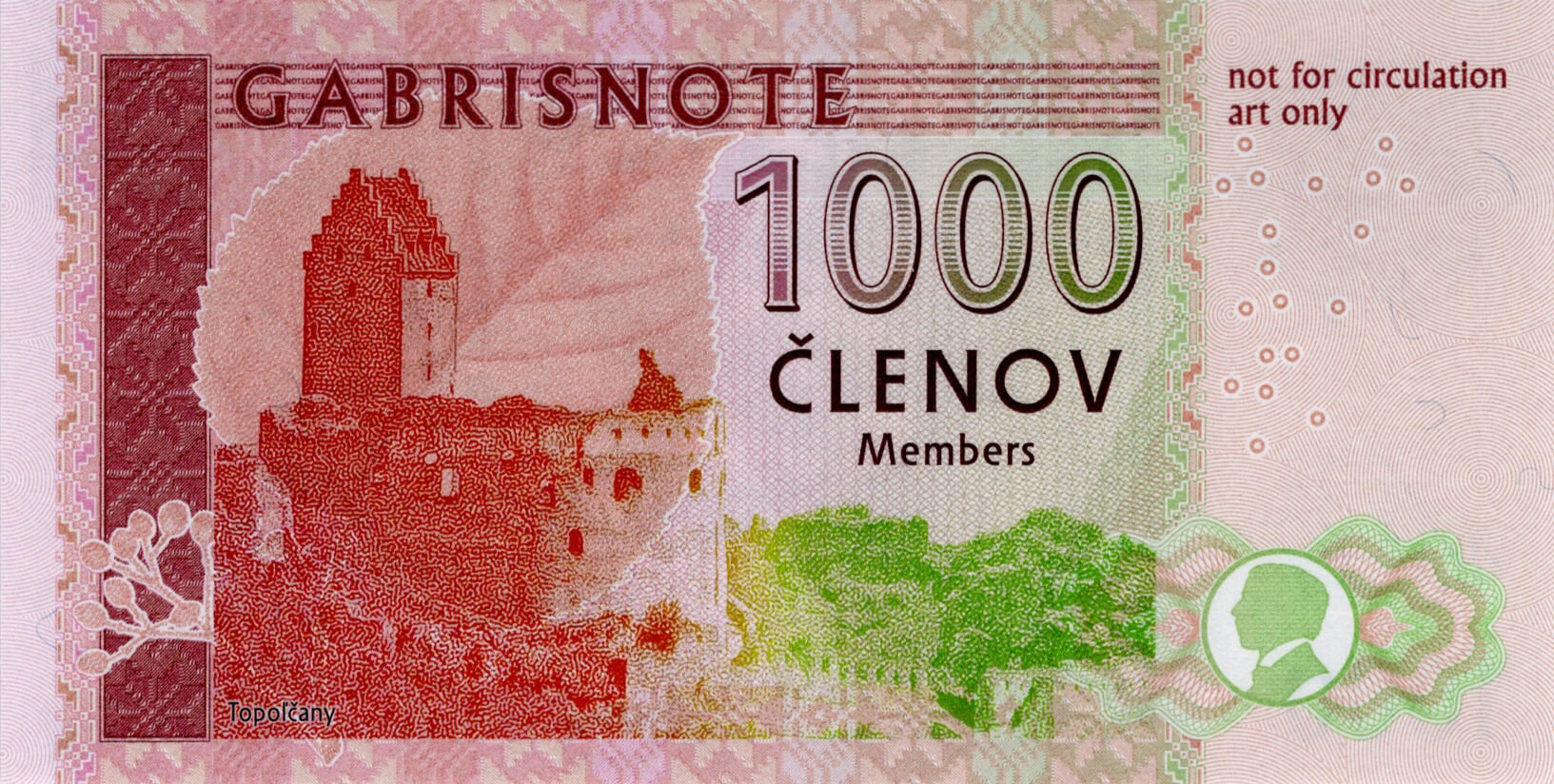 1000 členov OZ zberateľov Gábrišoviek - zadní strana