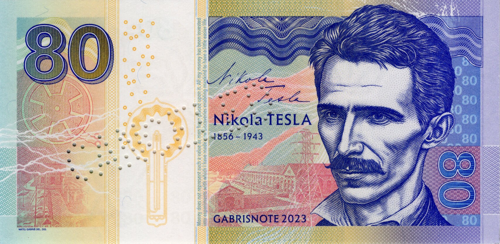 80 Nikola Tesla - přední strana