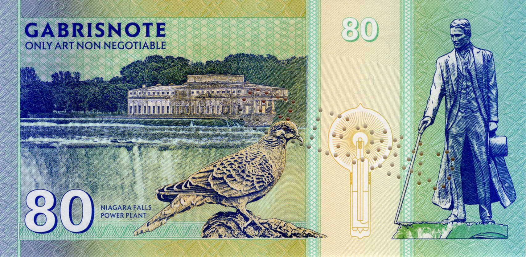 80 Nikola Tesla - zadní strana