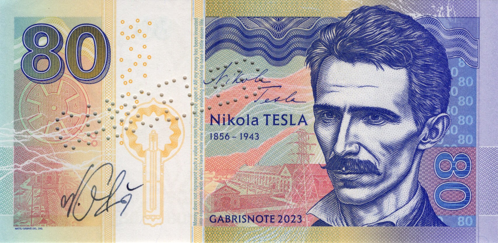 80 Nikola Tesla - přední strana