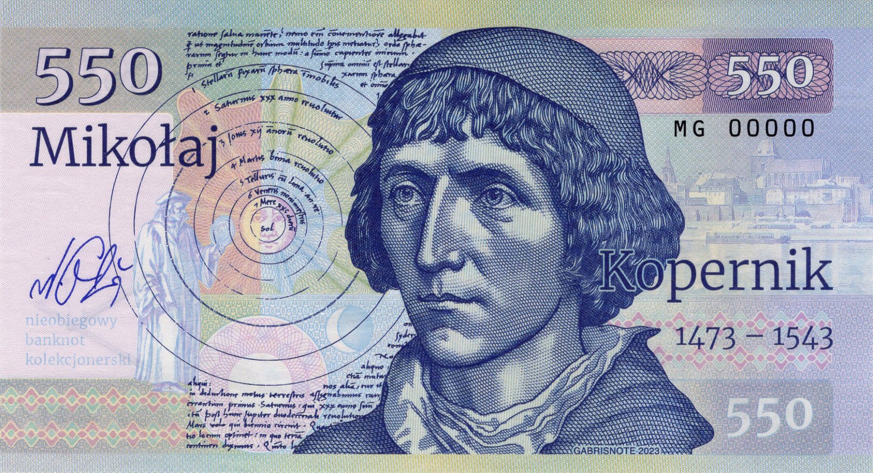 550 Mikolaj Kopernik - přední strana