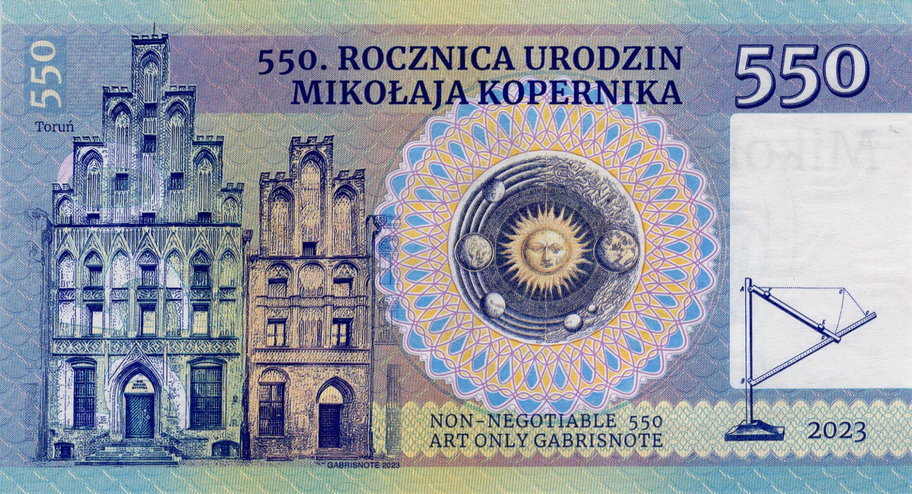 550 Mikolaj Kopernik - zadní strana