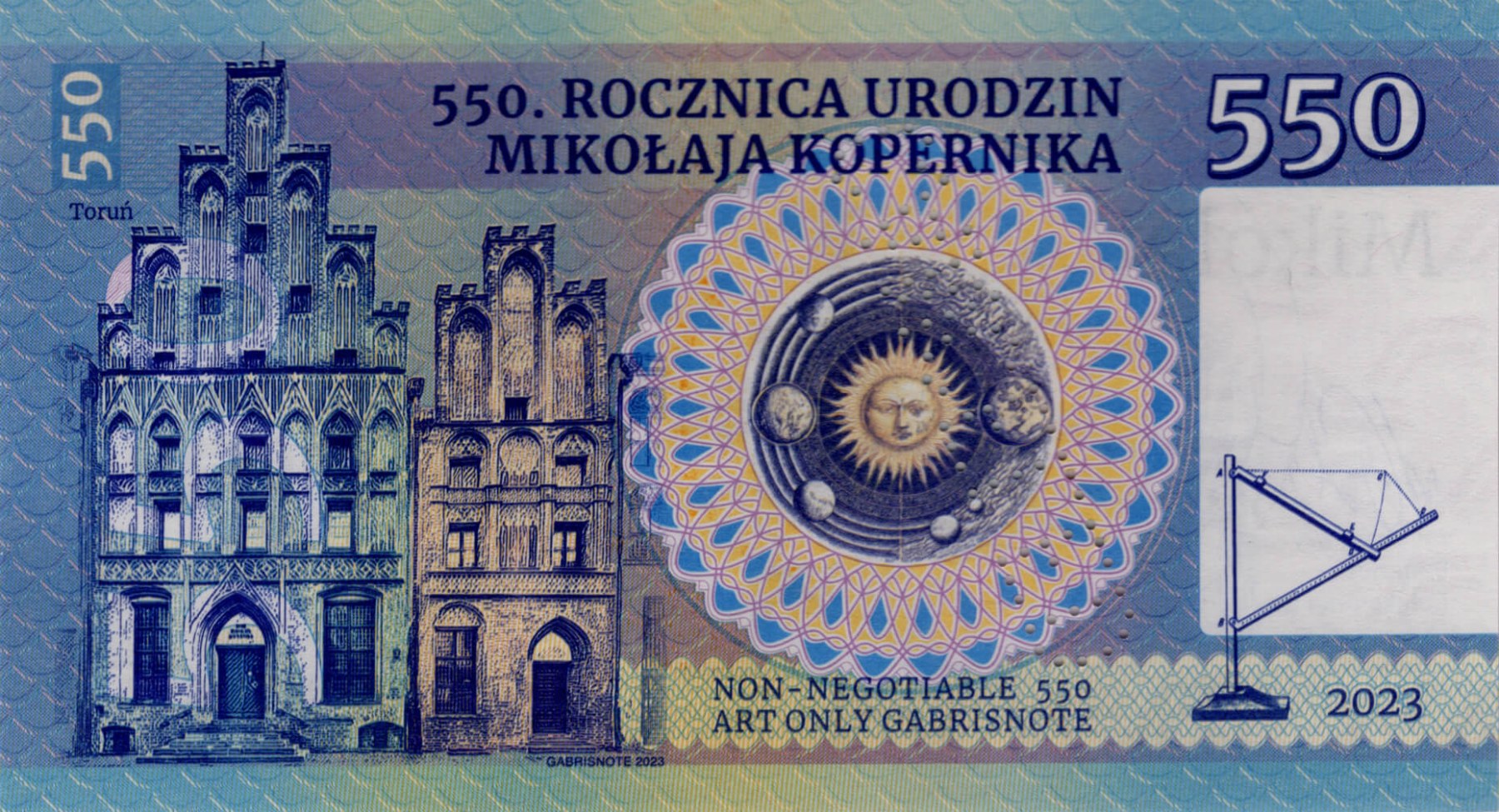 550 Mikolaj Kopernik - zadní strana