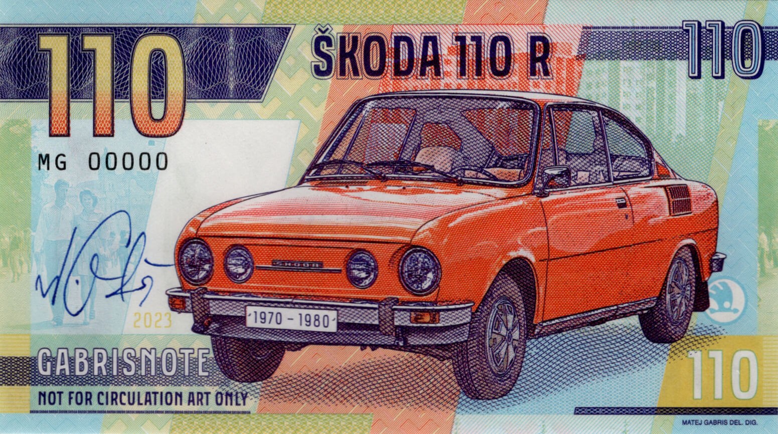 Škoda 110 R - přední strana