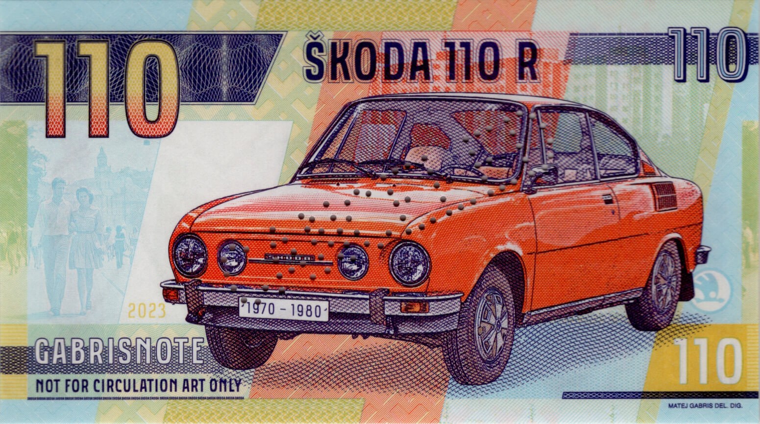 Škoda 110 R - přední strana