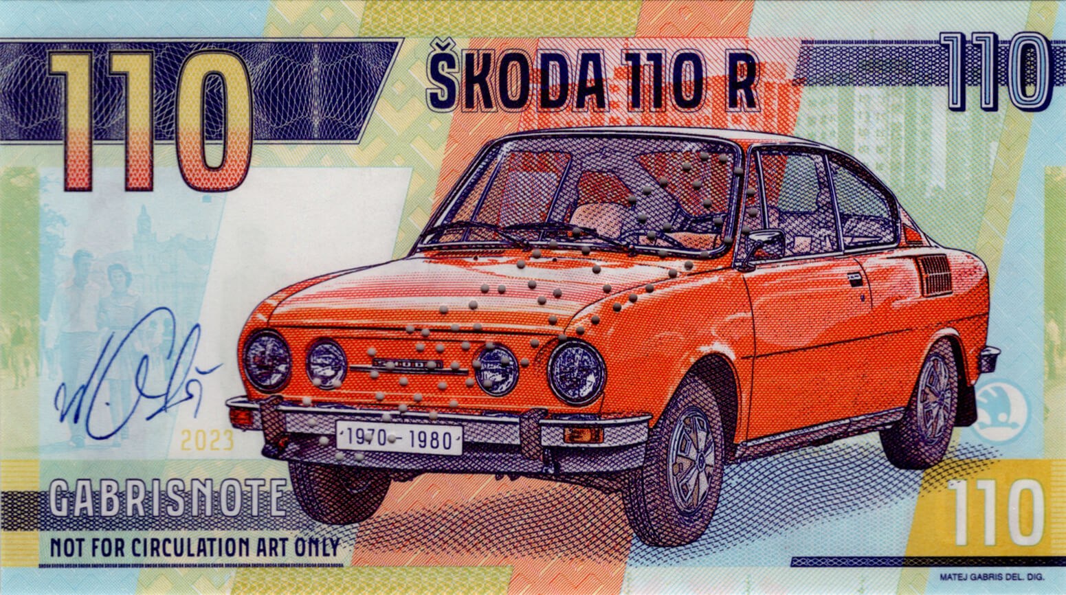Škoda 110 R - přední strana