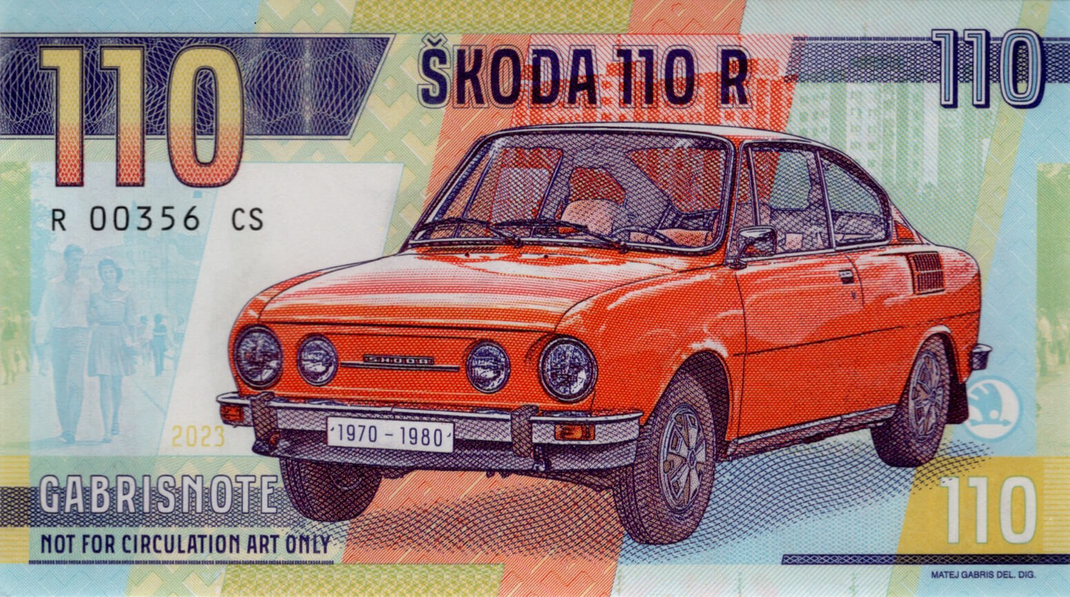 Škoda 110 R - přední strana
