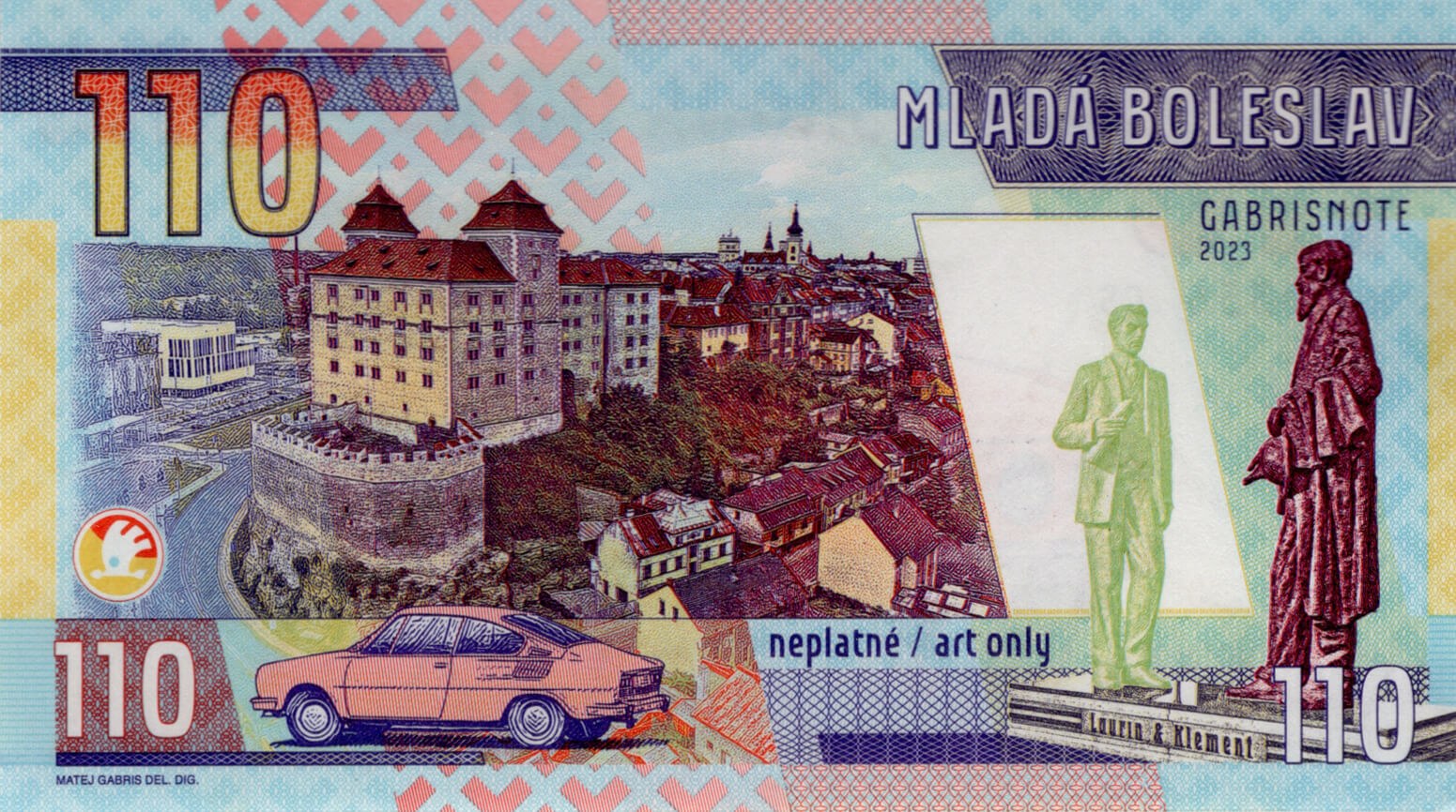Škoda 110 R - zadní strana